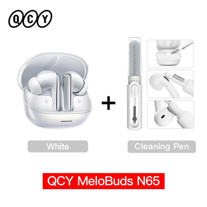 QCY HT21 Wireless Earphones Melobuds N65 -60dB AI Adaptive ANC Earbuds Bluetooth 6.0 LDAC Hi-Res Audio 8 Mics 50Hrs Headset