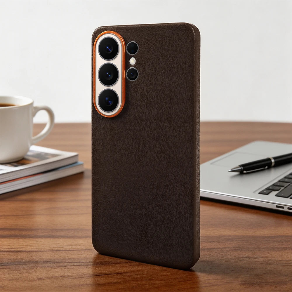 For Magsafe Premium Leather Case for Samsung Galaxy S26 Ultra S26Ultra S26Plus S25 Plus S25Ultra Phone Case Cover Magnetic Coque