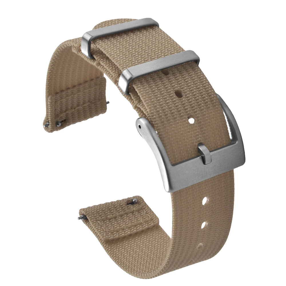 New Ribbed Nylon Watch Strap 18mm 20mm 22mm Qucik Release Straps Military Sports Watchband Fabric Strap for Omega/Smart/Samsung