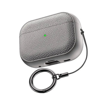 For AirPods Pro 3 2025 Case Soft TPU Litchi Leather Protective Cover For AirPods Pro 3 Cases With Lanyard
