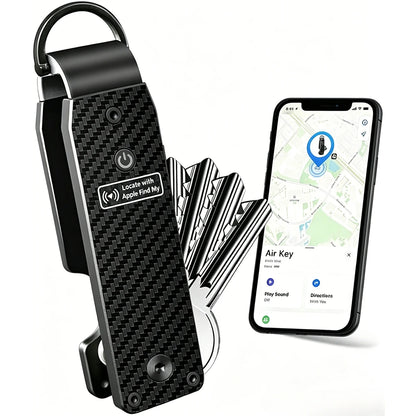 Air Keychain Car Key Chains with GPS Tracker Key Finder Built-in Airtag Chips Works with Apple Find My iOS Only Key Organizer