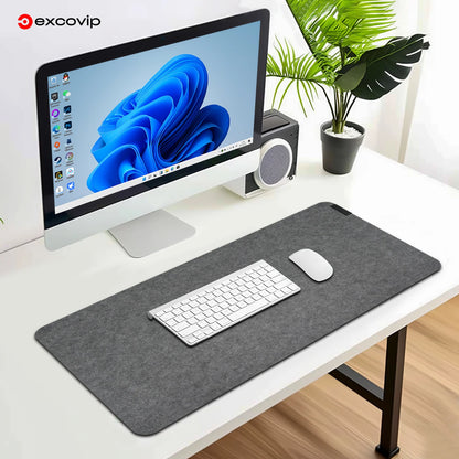 EXCO Felt Desk Mat Large Mouse Keyboard Pad Computer Desktop Protector Non-Slip Base for Office Home Durable Washable