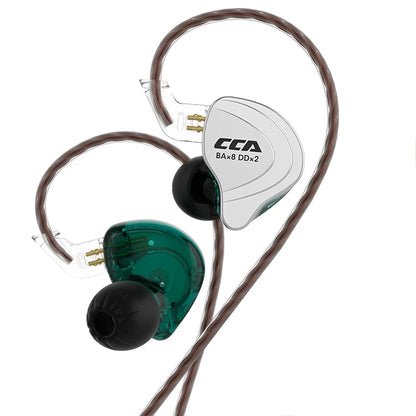 CCA-C10 HiFi Headphones 4BA+1DD Hybrid Technology Music Sports Gaming Earphones Detachable Cable 2pin 0.75mm Wired Earbuds
