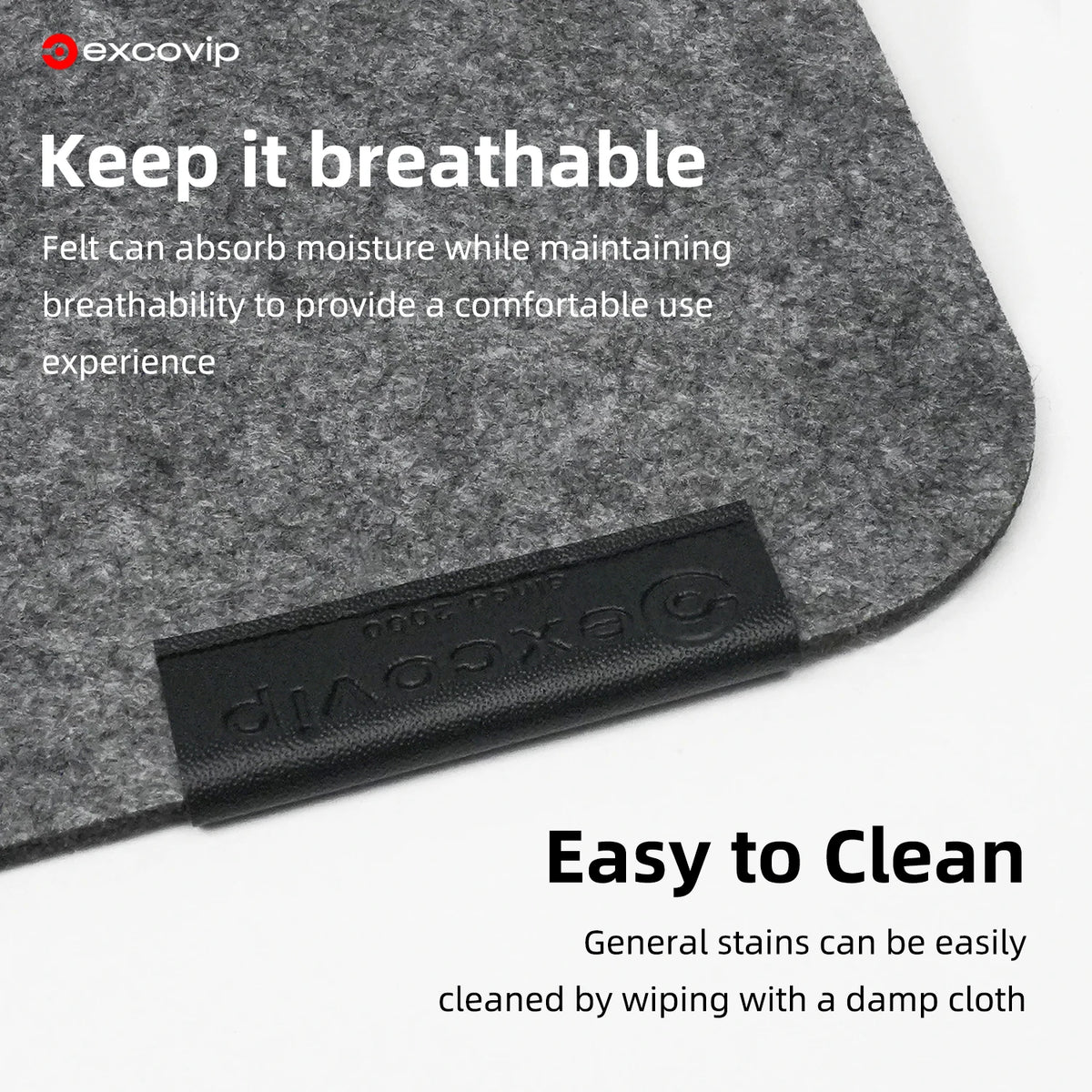 EXCO Felt Desk Mat Large Mouse Keyboard Pad Computer Desktop Protector Non-Slip Base for Office Home Durable Washable
