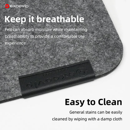 EXCO Felt Desk Mat Large Mouse Keyboard Pad Computer Desktop Protector Non-Slip Base for Office Home Durable Washable