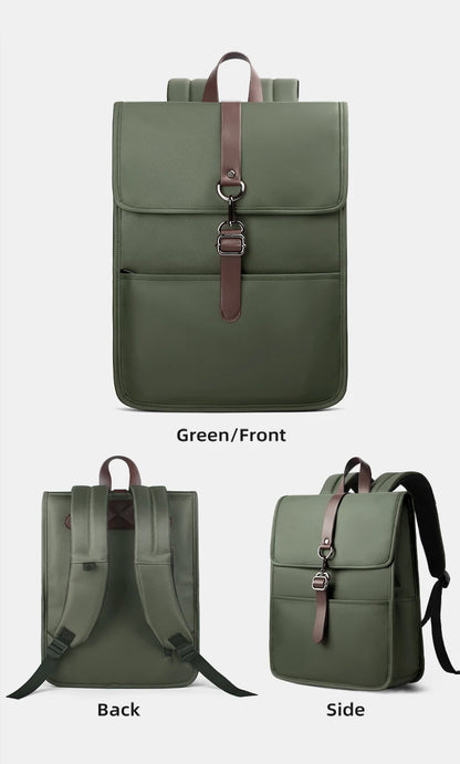 HK Classic Business Backpack For Men Casual 15.6 Inch Laptop Bag With USB Waterproof College School Bags Work Office Rucksacks