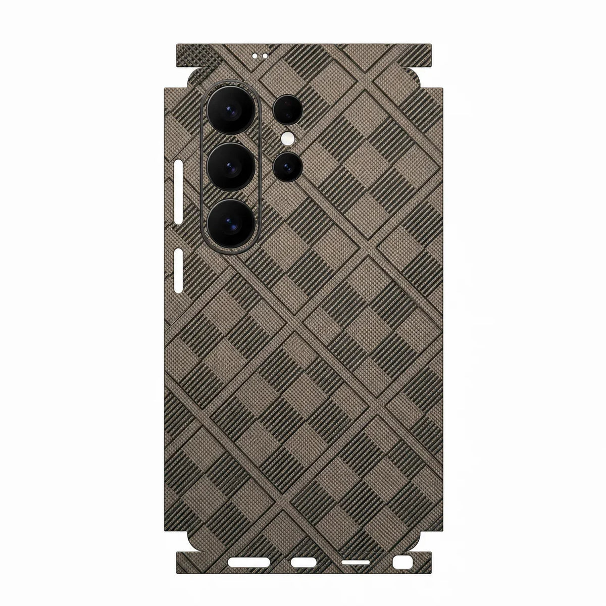 Full Wrap Faux Leather Back Skin for Samsung Galaxy S26 S25 Ultra Plus S24 S23 Anti Scratch Matte Slim Protective Film Cover