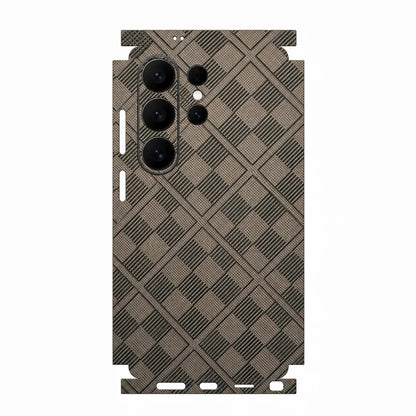 Full Wrap Faux Leather Back Skin for Samsung Galaxy S26 S25 Ultra Plus S24 S23 Anti Scratch Matte Slim Protective Film Cover