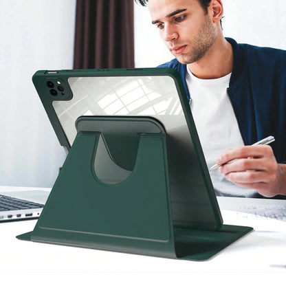For iPad mini Air Pro 1 2 3 4 5 6 7 8 9 10 11 8.3 9.7 10.2 10.5 10.9 11 12.9 13 360 Degree Rotating Acrylic Case Auto Wake/Sleep