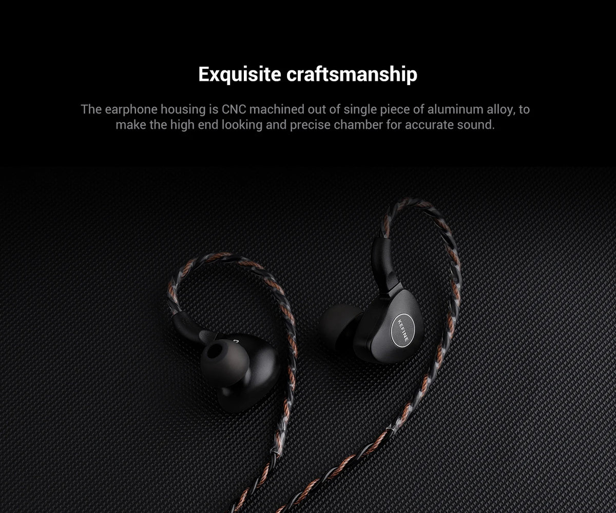 KEFINE Klanar 14.5mm Planar Magnetic Driver Hifi Wired IEM Earphones with CNC Metal  Housing & Detachable 0.78 2pin 3.5mm Cable