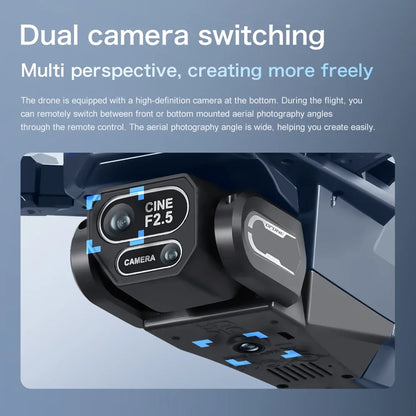 For Genuine GT8 Drone 4K Professional Dual Camera FPV GPS Brushless Motor Optical Flow Hovering Folding Quadcopter 4k 8K RC Dron