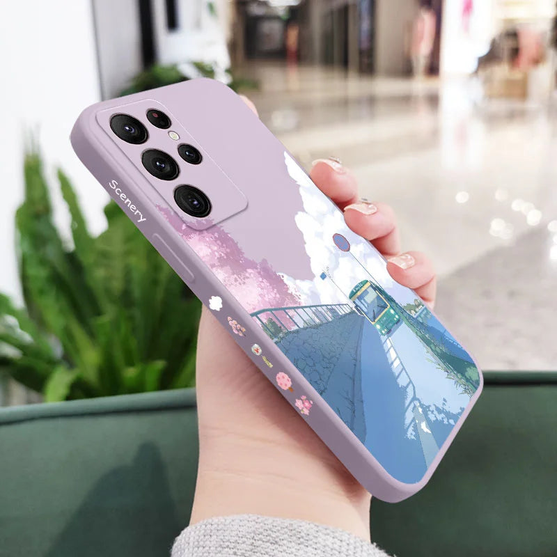 Tranquil Scenery Phone Case For Samsung Galaxy S25 FE S24 S23 S22 S21 S20 Ultra Plus S10 10E Note 20 ultra 10 9 Plus Cover
