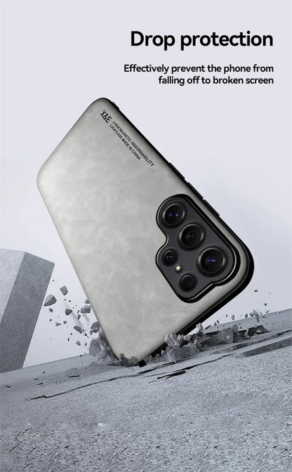 Magnetic Leather Protect Phone Case For Samsung Galaxy S26 S25 S24 S23 S22 Note 20 Ultra Plus S26FE S25FE S24FE Case Back Cover