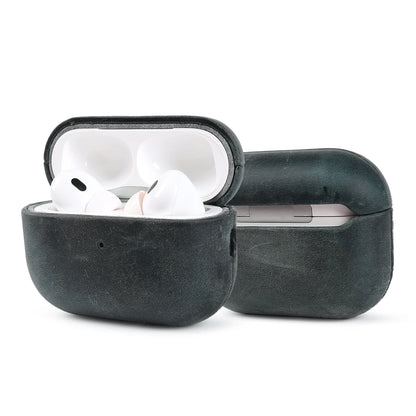 Crazy Horse Genuine Leather Case For Airpods Pro 3 Cases Airpods 5 3 4 Handmade Wireless Bluetooth Earphone Box Protective Shell