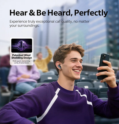 QCY HT18 MeloBuds N70 Wireless Earphones Bluetooth 6.0 Hi-Res with LDAC Audio Earbuds Hybrid ANC Dual Driver Headsets 50Hrs IPX5