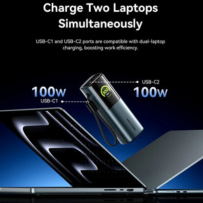Vention 200W Power Bank 27000mAh PD 3.1 140W Max Portable PowerBank for Laptop PD Fast Charging for iPhone 17 16 Samsung S25 S24