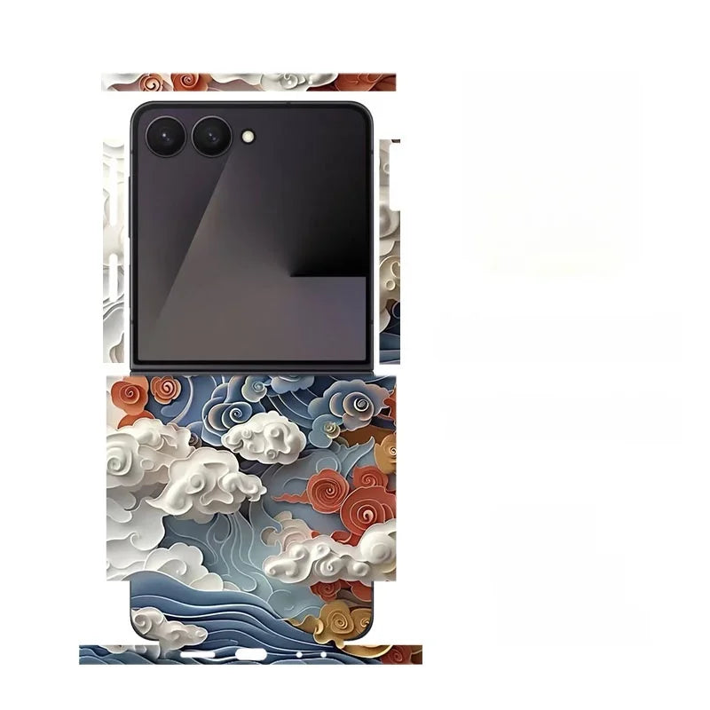 Skin For Samsung Galaxy Z Flip 7 6 5 4 3 Back Film Sticker Full Cover Protective Decal Wrap Side Frame Back Screen Protector