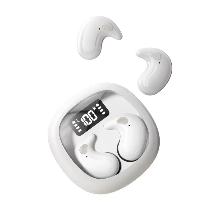 Wireless In-Ear Bluetooth 5.3 Earphones High Sleepy Quality Wireless Earbuds with Long Battery Life Mini Digital Display Video