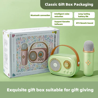 Karaoke Portable Wireless Bluetooth Speaker With Microphone Machine Radio FM Caixa De Som Mini Sound Box Music Small Column Mp3