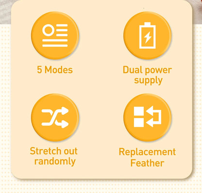 ROJECO 2 in 1 Smart Cat Toys Automatic Feather Fun Ball Toy Set For Cat Dog 5 Modes Electronic Interactive Pet Toy Accessories