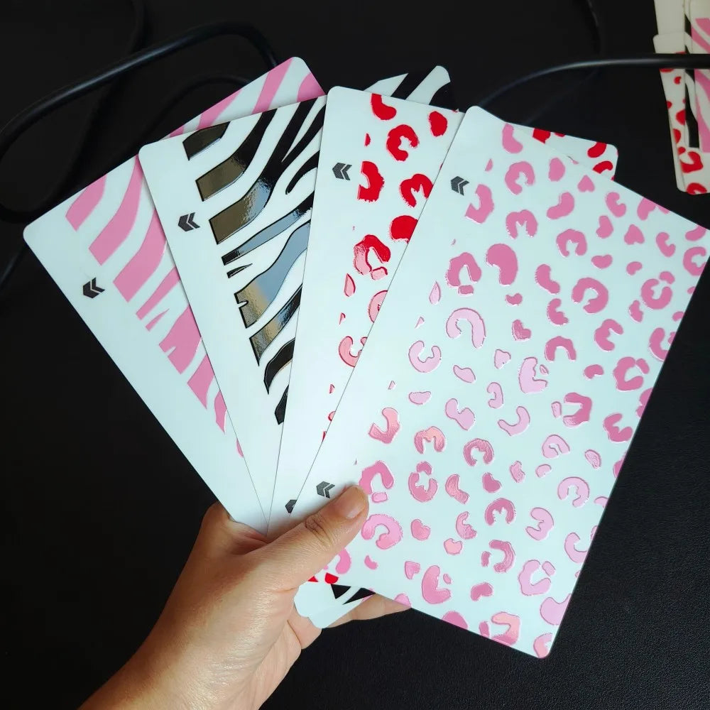 VORMIR 50pcs Zebra Leopard Texture 3D Transparent Phone Back Skins Decoration Stickers for Hydrogel Film Cutting Machine