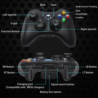 Wireless For Xbox 360 Controller Xbox 360 Slim/Elite/Winodow/PC Video Game Gamepad 6axis Joystick Dual Vibration 2.4G Gaming