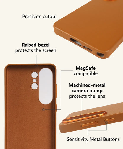 For Magsafe Premium Leather Case for Samsung Galaxy S26 Ultra S26Ultra S26Plus S25 Plus S25Ultra Phone Case Cover Magnetic Coque