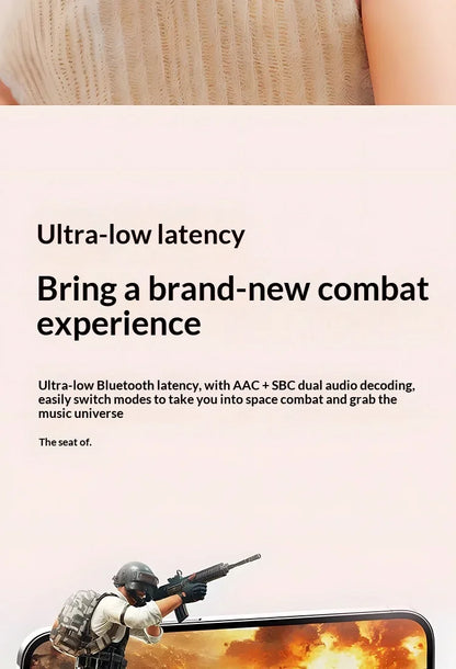 Wireless In-Ear Bluetooth 5.3 Earphones High Sleepy Quality Wireless Earbuds with Long Battery Life Mini Digital Display Video