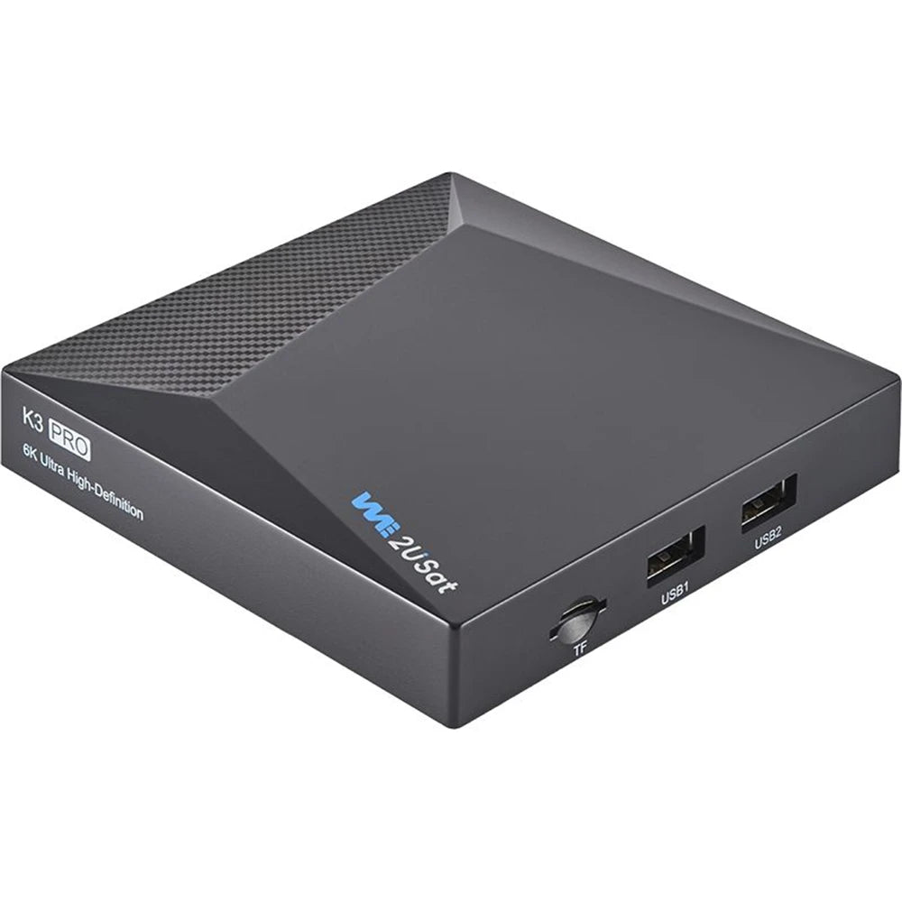 We2USat K3 PRO Smart Android TV Box 6K HDR Build in WiFi-6 2.4GHz/5GHz BT 5.0 4GB+32GB Streaming Media Player PK Vseebox V5 PRO