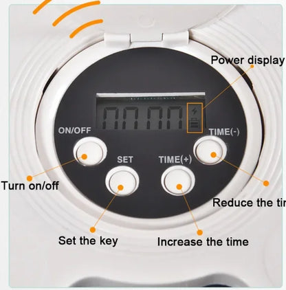 Pet Automatic Feeder Portion Control Digital Timer Detachable Dogs Cats Anti Slip 6 Meal Trays with Voice Dry Wet Food Feeding