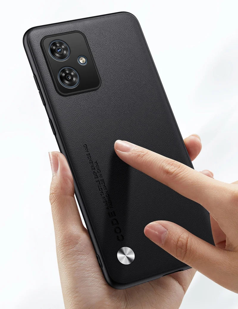 Luxury PU Leather Case For Motorola Moto G54 G64 Back Cover Matte Silicone Full Protection Phone Case For Motorola G64 G54 5G
