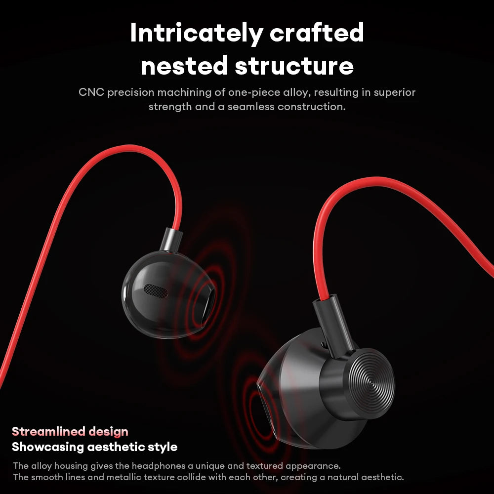 NEW Lenovo Y108 Wired Earphones Semi-In-Ear E-Sports Headphones 3.5mm Type-C Noise Reduction Stereo Music Earbuds 1.25M with Mic