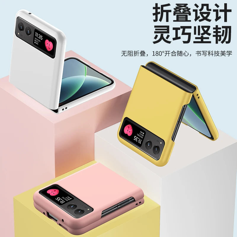 Skin Feel Case for Motorola Razr 40 50 60 70 Ultra Moto Razr60 Solid Color 2-piece Set Protect Fashion Anti-Scratch Back Cover