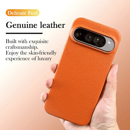 Luxury Magnetic Genuine Leather Case for Google Pixel 10Pro 9 7A 8 6 Full Protection Magnet for Magsafe Cases Shockproof Cover