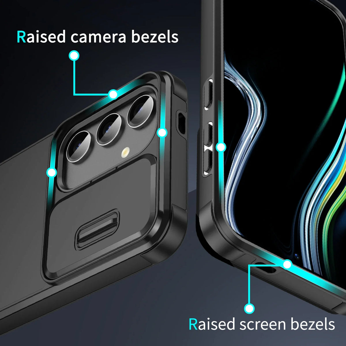 Luxury Shockproof Armor Phone Case For Samsung Galaxy S26 S25 Edge S24 S23 S22 Ultra FE Plus Slide Camera Protection Back Cover