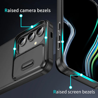 Luxury Shockproof Armor Phone Case For Samsung Galaxy S26 S25 Edge S24 S23 S22 Ultra FE Plus Slide Camera Protection Back Cover