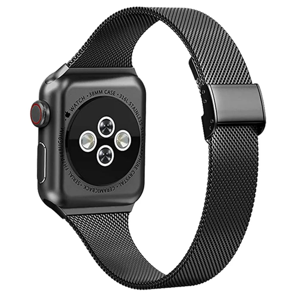 Milanese Strap for Apple Watch 44mm 40mm 45mm 41mm 46mm 42mm 49mm Metal Bracelet iWatch Series 12 11 10 Ultra 9 8 7 6 5 SE3 band