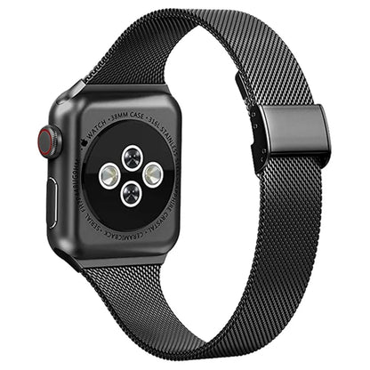 Milanese Strap for Apple Watch 44mm 40mm 45mm 41mm 46mm 42mm 49mm Metal Bracelet iWatch Series 12 11 10 Ultra 9 8 7 6 5 SE3 band