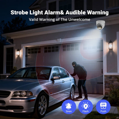 ANNKE Smart Home Security Camera 3K 5MP PoE Outdoor IR Night Vision EXIR Dome Cam with Person Vehicle Detection Audio Recording