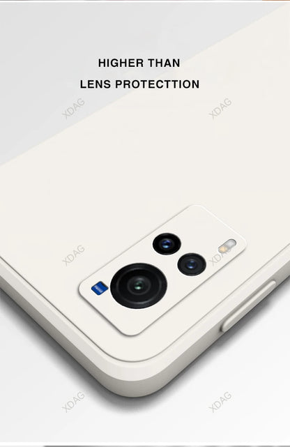 Simple Original Case Back Cover for VIVO X60 X60T Pro X60Pro Plus Pro+ X60S 5G Lens Protection Soft Square Liquid Silicone Shell