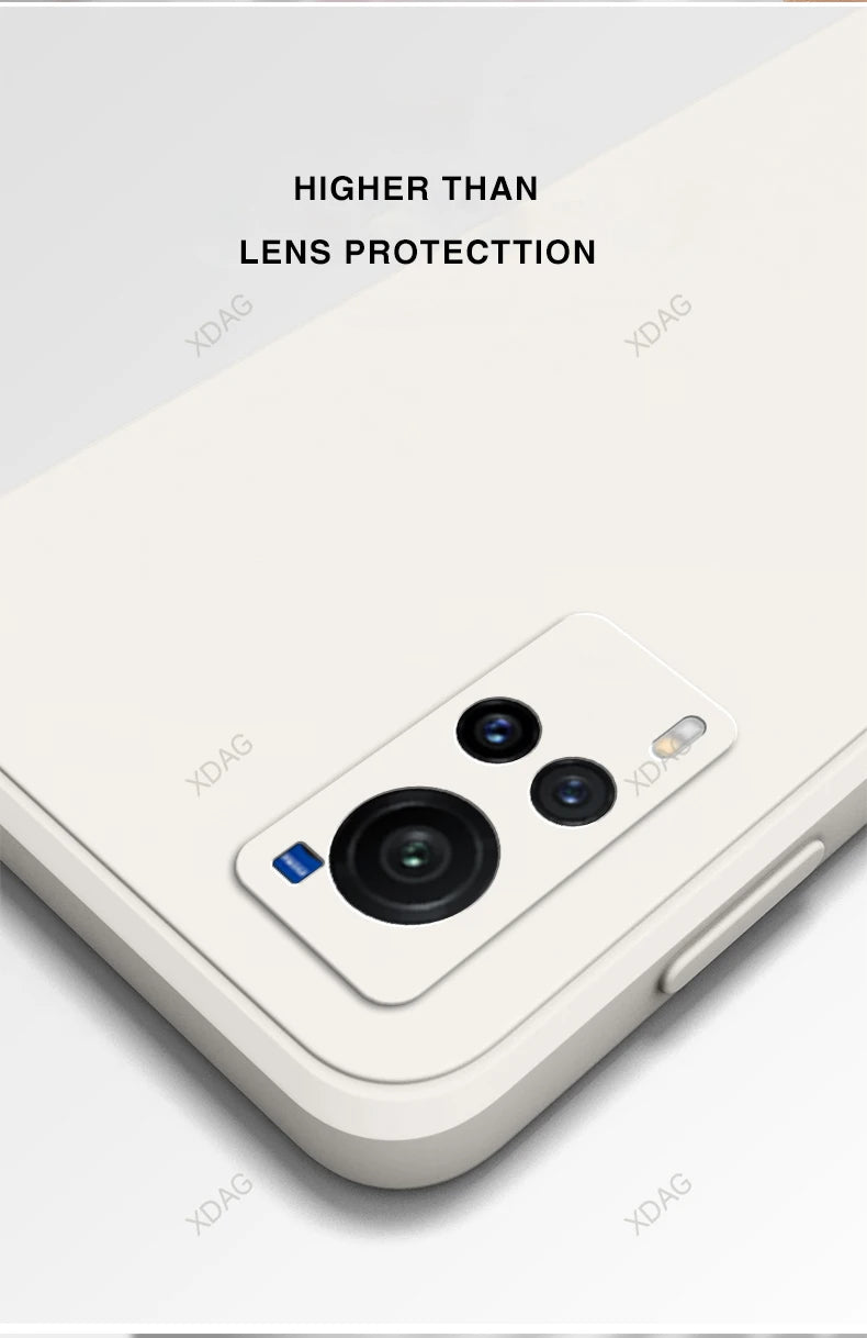 Simple Original Case Back Cover for VIVO X60 X60T Pro X60Pro Plus Pro+ X60S 5G Lens Protection Soft Square Liquid Silicone Shell