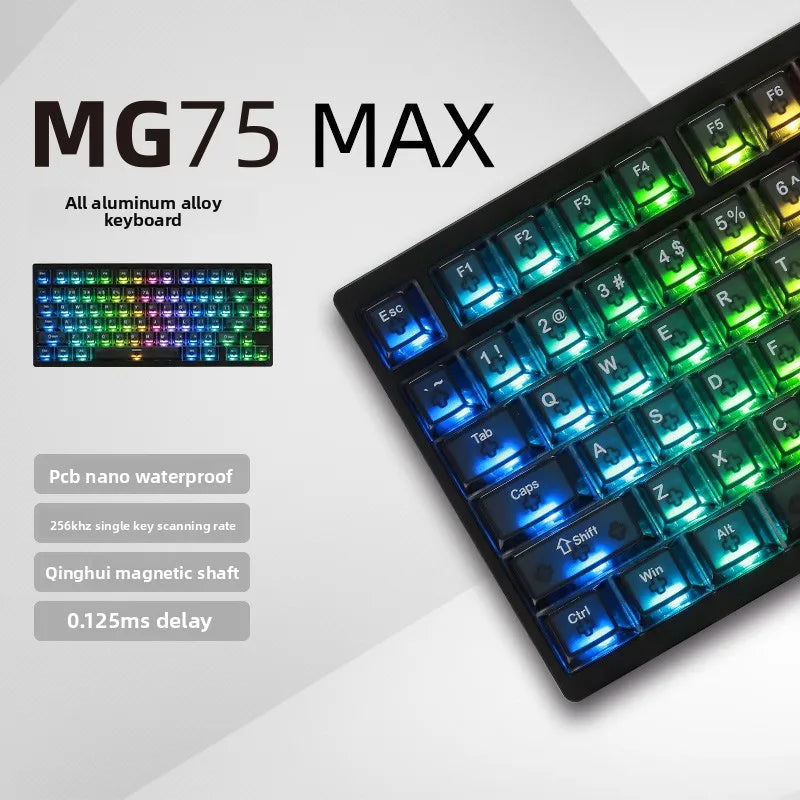 IROK MG75 PRO Mechanical Keyboard MG75 MAX Magnetic Switch 0.001RT Quick Release Gasket Structure 8K Low Latency Gaming Keyboard