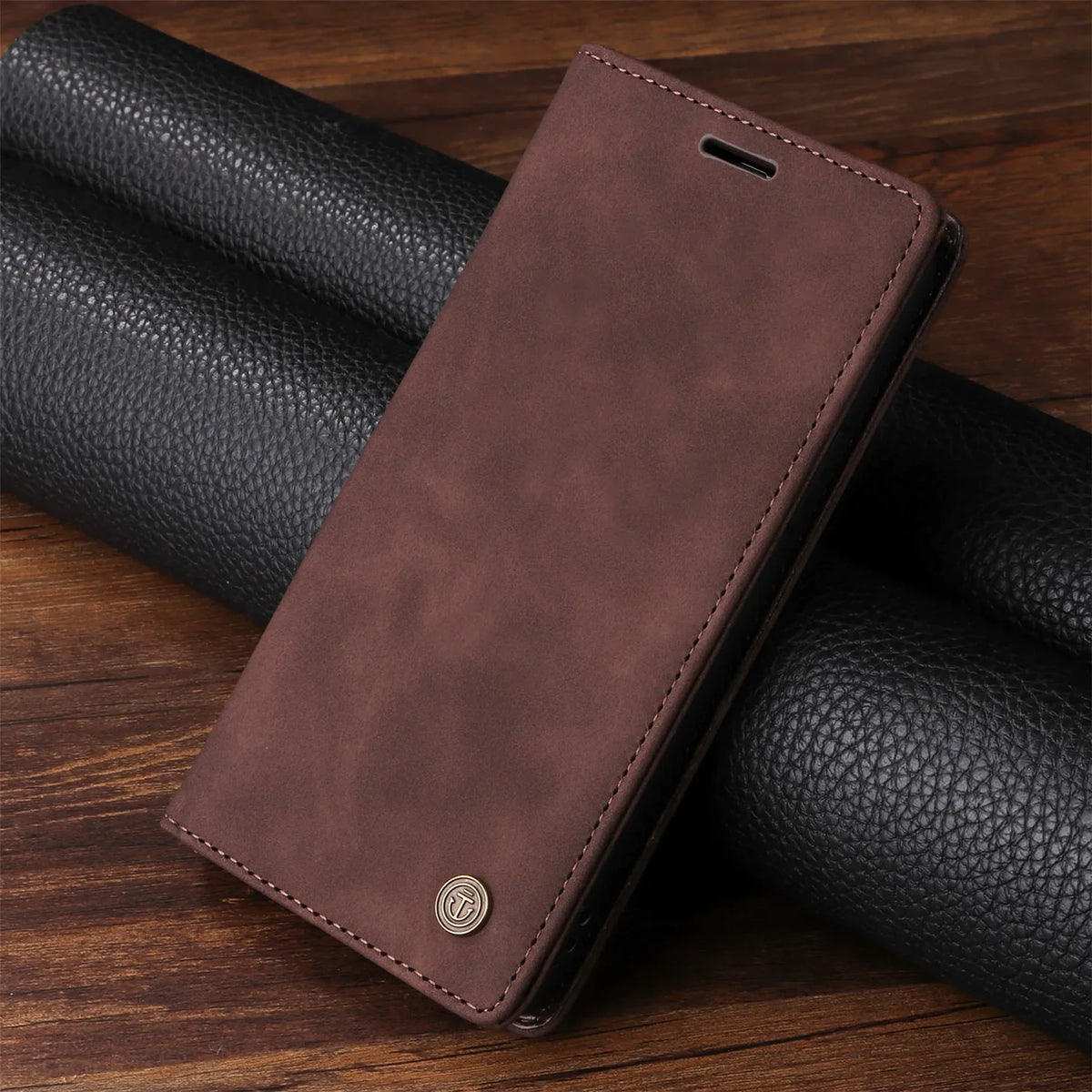 Leather Wallet Case For Samsung Galaxy S25 Edge S26 Plus S24 S23 S22 S21 FE S20 S10 S9 S8 Note 20 Ultra 10 Pro Flip Phone Cover