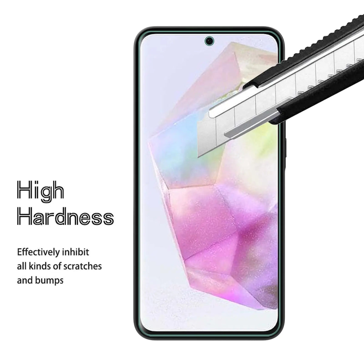 For Galaxy A35 Screen Protector Samsung 4G 5G, Tempered Glass HD 9H High Aluminum Transparent Clear Anti Scratch Case Friendly