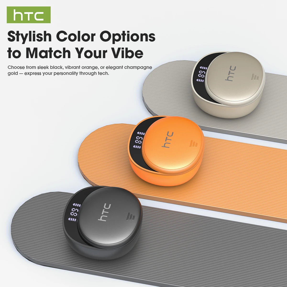 Micro Sleep Wireless Earbuds HTC NE97 Bluetooth 5.3 Pain-Free Fit 18H Playtime Friendly Earphones Soft Sound Side-Sleep