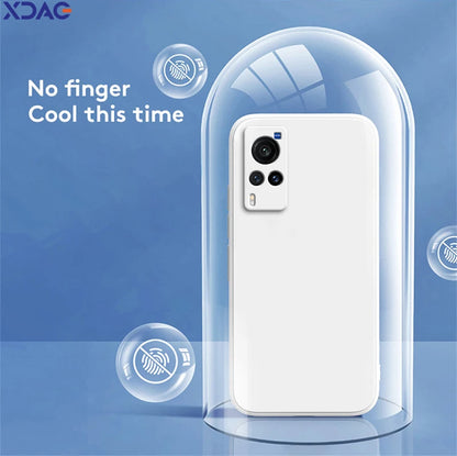 Simple Original Case Back Cover for VIVO X60 X60T Pro X60Pro Plus Pro+ X60S 5G Lens Protection Soft Square Liquid Silicone Shell