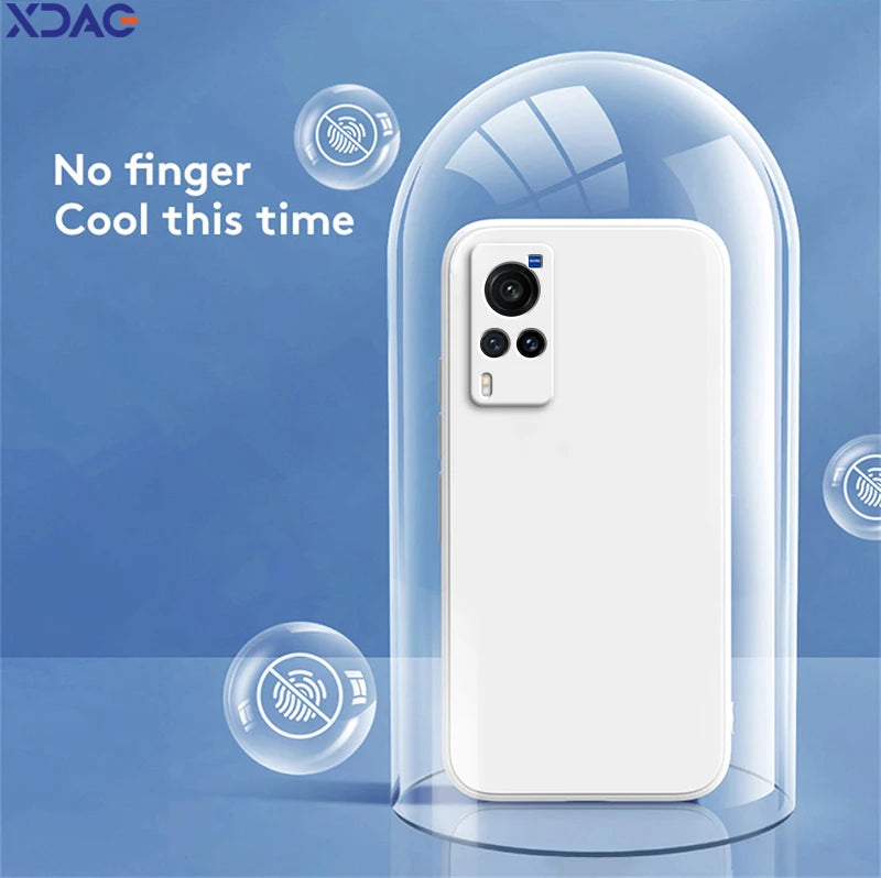 Simple Original Case Back Cover for VIVO X60 X60T Pro X60Pro Plus Pro+ X60S 5G Lens Protection Soft Square Liquid Silicone Shell