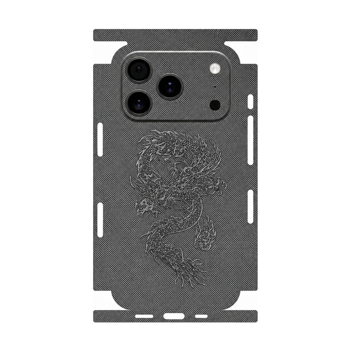 Faux Leather Rear Back Full Wrap Film for iPhone 18 17 16 15 14 13 Duo Pro Max Plus Anti-Scratch Protective Skin Sticker Cover