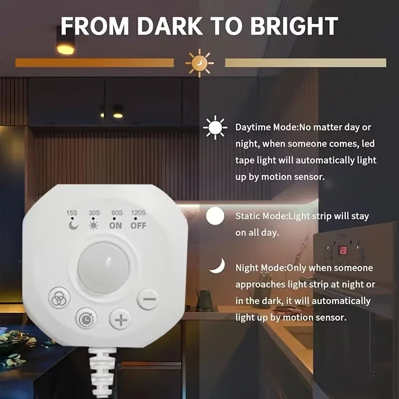 Human Motion Sensor Cob Light Strip, Flowing Motion Sensor Led Light Strip, Usb-Powered Flexible Light Strip, Wall-Mounted Design, Sensor-Activated Lighting, Lights up When People Approach, Turns Off When People Leave, Flowin