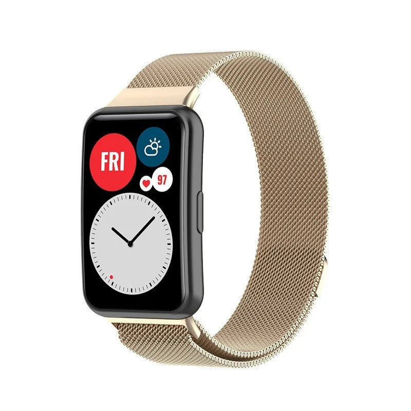 Magnetic Metal Strap For Huawei Smart Watch Fit 2 Stainless Steel Mesh Loop Bracelet Correa Huawei Fit Watch TIA-B19/B09